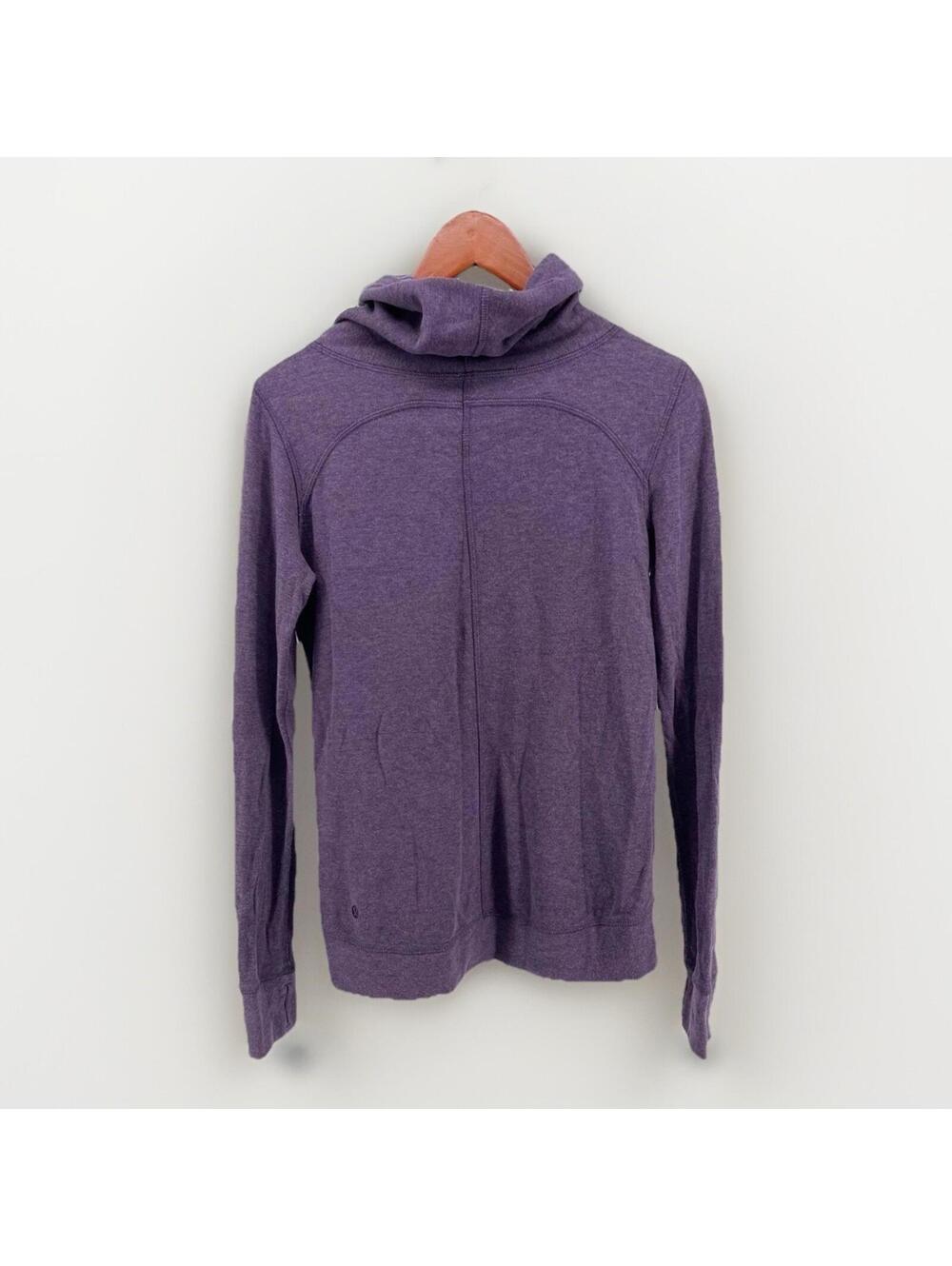 Lululemon Y2K In A Cinch Reversible Pullover Purple Striped Long Sleeve Womens - Picture 1 of 9